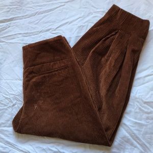 Corduroy parachute trousers
